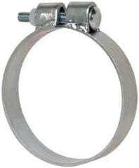 Made in USA - 4.67" ID, Steel Zinc Plated BCE Band Style Clamp - 0.12" Thick, 4-1/2" Hose - Exact Tool & Supply