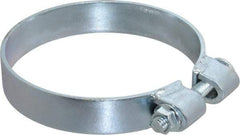 Made in USA - 5.17" ID, Steel Zinc Plated BCE Band Style Clamp - 0.12" Thick, 5" Hose - Exact Tool & Supply