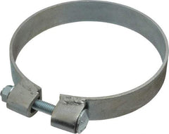 Made in USA - 5.67" ID, Steel Zinc Plated BCE Band Style Clamp - 0.12" Thick, 5-1/2" Hose - Exact Tool & Supply