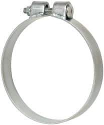 Made in USA - 6.17" ID, Steel Zinc Plated BCE Band Style Clamp - 0.12" Thick, 6" Hose - Exact Tool & Supply