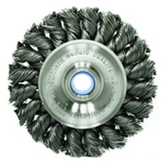 ‎3″ Diameter-3/8″-1/2″ Arbor Hole - Knot Twist Steel Wire Straight Wheel - Exact Tool & Supply