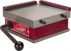 Suburban Tool - Standard Pole Square Permanent Magnetic Block Chuck - 6" Long x 6" Wide x 2-5/8" High, Ceramic - Exact Tool & Supply