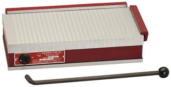 Suburban Tool - Fine Pole Rectangular Permanent Magnetic Block Chuck - 12" Long x 8" Wide x 2-5/8" High, Ceramic - Exact Tool & Supply