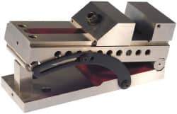 Suburban Tool - 3" Jaw Width x 1-5/16" Jaw Height, 4-3/4" Jaw Capacity, Steel, V Groove Sine Vise - 7-1/2" OAL x 3" Overall Width x 3-5/8" Overall Height, Square to within 0.0002", Parallel to within 0.0002" - Exact Tool & Supply