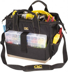 CLC - 23 Pocket Black & Khaki Polyester Tool Bag - 16" Wide x 9" Deep x 11" High - Exact Tool & Supply
