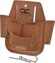 CLC - 6 Pocket General Purpose Holster - Leather, Natural - Exact Tool & Supply