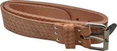 CLC - 29 to 46" Waist Tool Belt - 2" Wide, Natural (Color), Leather - Exact Tool & Supply