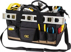 CLC - 25 Pocket Black & Tan Polyester Tool Bag - 18" Wide x 11" Deep x 12" High - Exact Tool & Supply