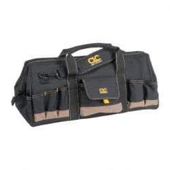 CLC - 32 Pocket Brown & Green Polyester Tool Bag - 24" Wide x 11" Deep x 12" High - Exact Tool & Supply