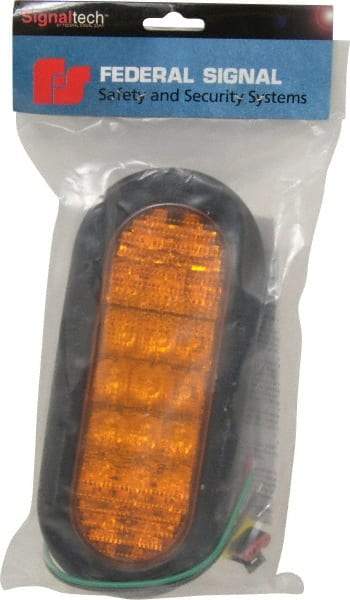 Federal Signal Emergency - Class I Joules, 71 Quad FPM, Grommet Mount Emergency LED Lighting Assembly - Powered by 12 to 24 Volts, Amber - Exact Tool & Supply