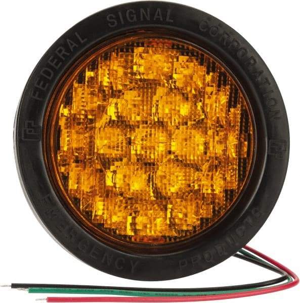 Federal Signal Emergency - 71 FPM, Grommet Mount Emergency Light Assembly - Amber - Exact Tool & Supply