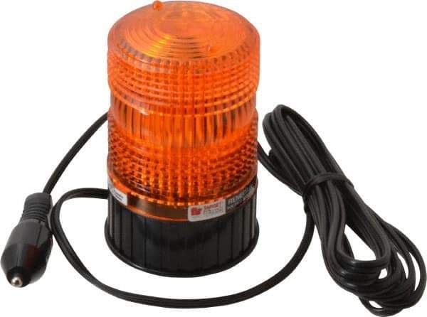 Federal Signal Emergency - 2.2 Joules, 65 to 75 FPM, Magnetic Mount Emergency Strobe Light Assembly - Powered by 12 to 48 Volts, Amber - Exact Tool & Supply