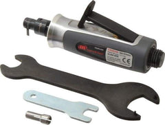 Ingersoll-Rand - 1/4" Collet, Straight Handle, Straight Air Die Grinder - 35,000 RPM, Rear Exhaust, 30 CFM, 0.3 hp, 620 kPa, 1/4 NPT - Exact Tool & Supply