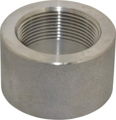 Merit Brass - 1-1/2" Grade 304/304L Stainless Steel Pipe Half Coupling - FNPT End Connections, 3,000 psi - Exact Tool & Supply
