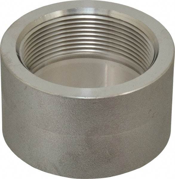 Merit Brass - 2" Grade 304/304L Stainless Steel Pipe Half Coupling - FNPT End Connections, 3,000 psi - Exact Tool & Supply