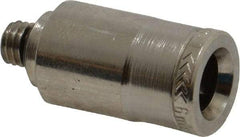 Norgren - 6mm Outside Diam, 10-32 UNF, Nickel Plated Brass Push-to-Connect Tube Male Connector - 260 Max psi, Tube to Male UNF Connection, Nitrile O-Ring - Exact Tool & Supply