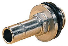Norgren - 1/4 BSPP Nickel Plated Brass Push-to-Connect Tube Male Stem Connector - 260 Max psi, Stem to Male Connection, Nitrile O-Ring, 0 to 175°F Working Temp - Exact Tool & Supply