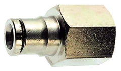 Norgren - 4mm Outside Diam, M5x0.8 Metric, Nickel Plated Brass Push-to-Connect Tube Female Connector - 260 Max psi, Tube to Metric Thread Connection, Nitrile O-Ring - Exact Tool & Supply