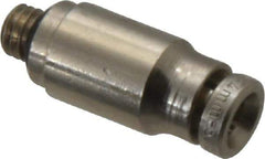 Norgren - 4mm Outside Diam, M5x0.8 Metric, Nickel Plated Brass Push-to-Connect Tube Male Connector - 260 Max psi, Tube to Metric Thread Connection, Nitrile O-Ring - Exact Tool & Supply