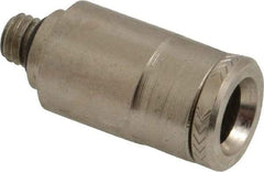 Norgren - 6mm Outside Diam, M5x0.8 Metric, Nickel Plated Brass Push-to-Connect Tube Male Connector - 260 Max psi, Tube to Metric Thread Connection, Nitrile O-Ring - Exact Tool & Supply