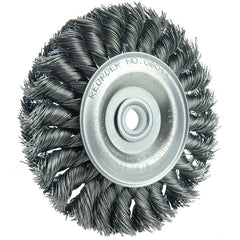 ‎4″ Standard Twist Knot Wire Wheel, .020″ Steel Fill, 1/2″-3/8″ Arbor Hole - Exact Tool & Supply