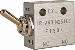 ARO/Ingersoll-Rand - 1/8" NPT Manual Mechanical Valve - 3-Way, 2 Position, Toggle/Manual & 0.2 CV Rate - Exact Tool & Supply