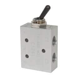ARO/Ingersoll-Rand - 1/8" NPT Manual Mechanical Valve - 4-Way, 2 Position, Toggle/Manual & 0.2 CV Rate - Exact Tool & Supply