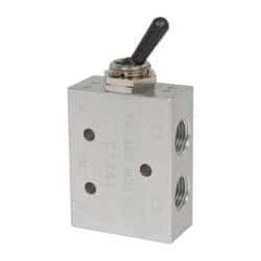 ARO/Ingersoll-Rand - 1/8" NPT Manual Mechanical Valve - 4-Way, 2 Position, Toggle/Manual & 0.2 CV Rate - Exact Tool & Supply