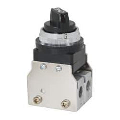 ARO/Ingersoll-Rand - 1/8" NPT Manual Mechanical Valve - 3-Way, 2 Position, Selector, Two Valves/Manual & 0.2 CV Rate - Exact Tool & Supply