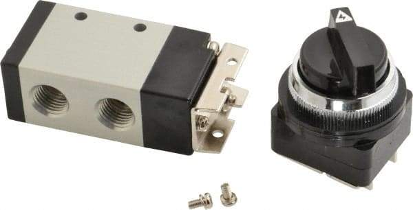 ARO/Ingersoll-Rand - 1/4" NPT Manual Mechanical Valve - 3-Way, 2 Position, Palm-Button Spring w/o Guard/Spring & 0.7 CV Rate - Exact Tool & Supply