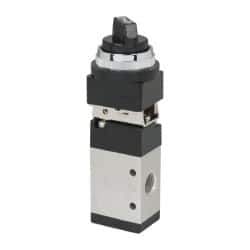 ARO/Ingersoll-Rand - 1/4" NPT Manual Mechanical Valve - 3-Way, 2 Position, Selector/Manual & 0.7 CV Rate - Exact Tool & Supply