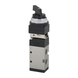 ARO/Ingersoll-Rand - 1/4" NPT Manual Mechanical Valve - 3-Way, 2 Position, Long Selector/Manual & 0.7 CV Rate - Exact Tool & Supply