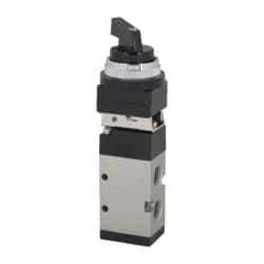 ARO/Ingersoll-Rand - 1/4" NPT Manual Mechanical Valve - 3-Way, 2 Position, Long Selector/Manual & 0.7 CV Rate - Exact Tool & Supply