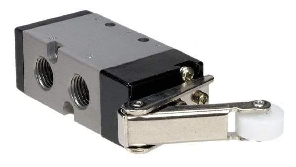 ARO/Ingersoll-Rand - 1/4" NPT Manual Mechanical Valve - 4-Way, 2 Position, Roller Lever/Spring & 0.7 CV Rate - Exact Tool & Supply