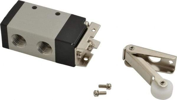 ARO/Ingersoll-Rand - 1/4" NPT Manual Mechanical Valve - 3-Way, 2 Position, Roller Lever/Spring & 0.7 CV Rate - Exact Tool & Supply