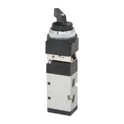 ARO/Ingersoll-Rand - 1/4" NPT Manual Mechanical Valve - 4-Way, 2 Position, Long Selector/Manual & 0.7 CV Rate - Exact Tool & Supply