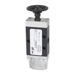 ARO/Ingersoll-Rand - 1/4" NPT Manual Mechanical Valve - 3-Way, 2 Position, Palm Button/Spring & 0.7 CV Rate - Exact Tool & Supply