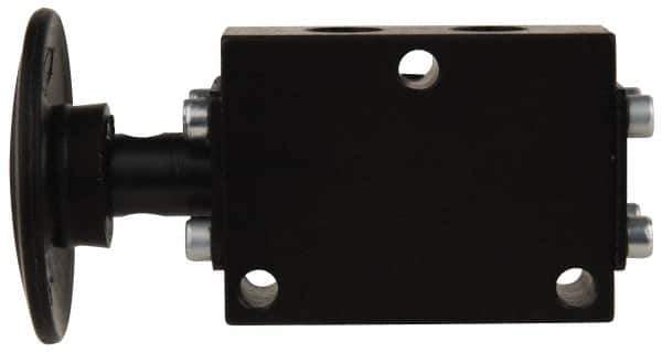 ARO/Ingersoll-Rand - 1/8" NPT Manual Mechanical Valve - 3-Way, 2 Position, Palm Button/Spring & 0.4 CV Rate - Exact Tool & Supply