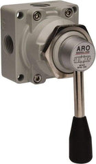 ARO/Ingersoll-Rand - 1/2" NPT Manual Mechanical Valve - 4-Way, 3 Position, Lever/Manual & 2.4 CV Rate - Exact Tool & Supply