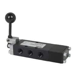 ARO/Ingersoll-Rand - 1/4" NPT Manual Mechanical Valve - 4-Way, 3 Position, Lever/Spring & 0.7 CV Rate - Exact Tool & Supply