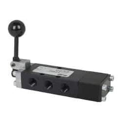 ARO/Ingersoll-Rand - 1/4" NPT Manual Mechanical Valve - 4-Way, 3 Position, Lever/Spring & 0.7 CV Rate - Exact Tool & Supply
