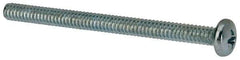 Value Collection - #10-24 UNC, 2-1/2" Length Under Head Phillips Drive Machine Screw - Pan Head, Grade 2 Steel, Zinc-Plated Finish, Without Washer - Exact Tool & Supply