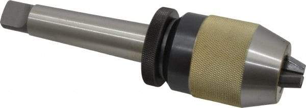 Albrecht - 3MT, 1/32 to 1/2" Capacity, Steel Integral Shank Drill Chuck - Keyless, Taper Shank, 2" Sleeve Diam, 3-3/8" Open Length - Exact Tool & Supply