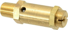 Kingston - 1/4" Inlet, Safety Relief Valve - 25 Max psi, Brass - Exact Tool & Supply