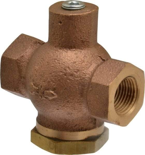 Kingston - 3/8" Brass Check Valve - Inline, FNPT x FNPT, 400 WOG - Exact Tool & Supply