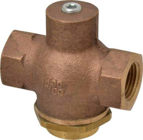 Kingston - 1/2" Brass Check Valve - Inline, FNPT x FNPT, 400 WOG - Exact Tool & Supply