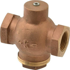 Kingston - 1" Brass Check Valve - Inline, FNPT x FNPT, 400 WOG - Exact Tool & Supply