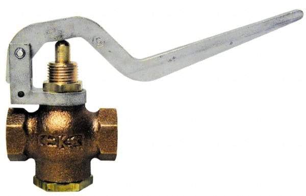 Kingston - 3/8" Pipe, 400 Max psi, Buna N Disc, Self Closing Control Valve - Balanced Valve Squeeze Lever, FNPT x FNPT End Connections - Exact Tool & Supply