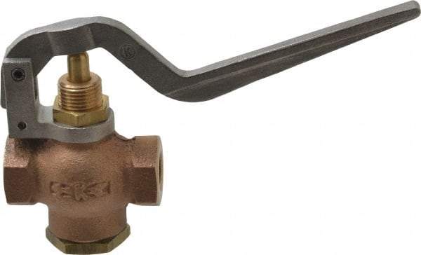 Kingston - 1/4" Pipe, 400 Max psi, Buna N Disc, Self Closing Control Valve - Squeeze Lever, FNPT x FNPT End Connections - Exact Tool & Supply