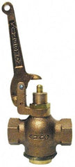 Kingston - 1-1/4" Pipe, 400 Max psi, Buna N Disc, Self Closing Control Valve - Pull Lever, FNPT x FNPT End Connections - Exact Tool & Supply